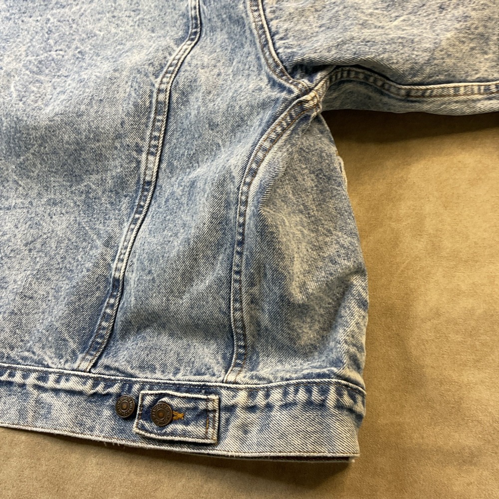 Vintage Levis Jean Jacket Denim Trucker Acid Wash Y2K 90s WPL423 Men Sz L USA - Picture 12 of 12
